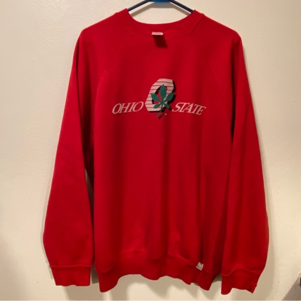 Ohio State Discus Athletic Sweatshirt Mens Size X-Large Red Pull‎ Over